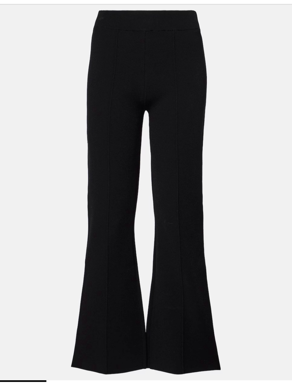 Veronica Beard High Rise Black Flared Knit Pants